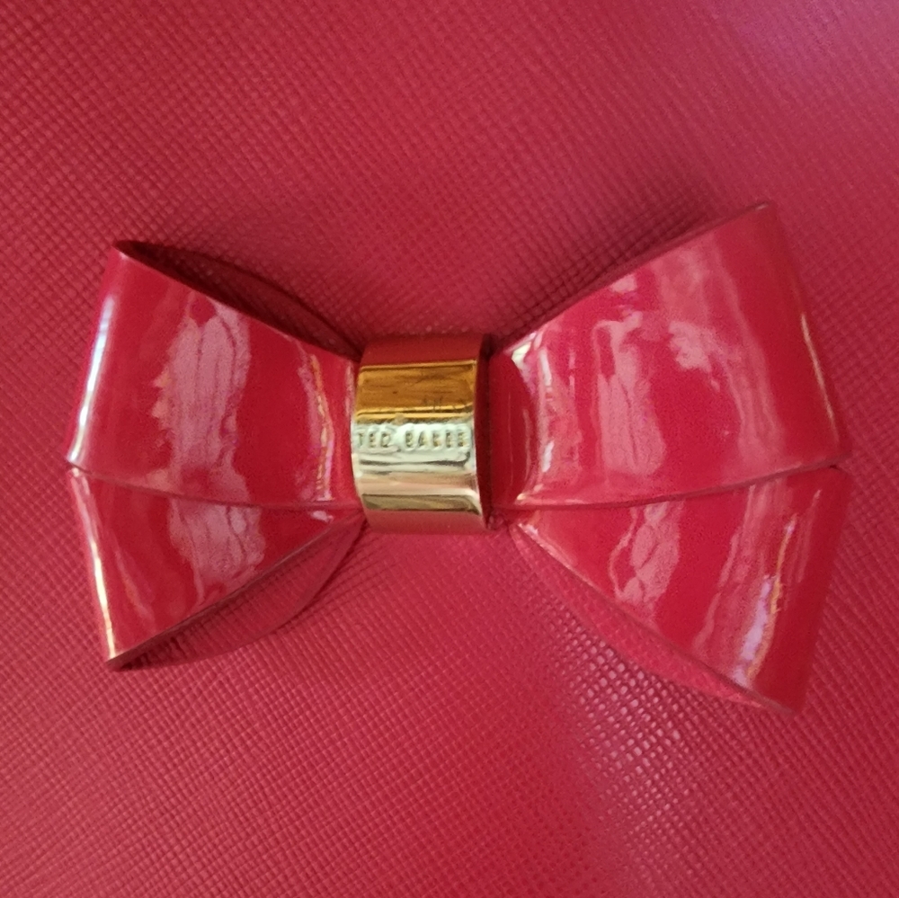 Ted Baker Hot Pink Tote with Bow Accent - Picture 3 of 15